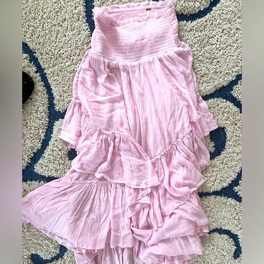 Free People The Convertible Skirt Tube Dress Color Pony Tail Ruffle XS #50737592
